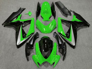 2006-2007 Green Silver Glossy Black OEM Style Suzuki GSXR 600 / GSXR 750 Motorcycle Fairings Canada