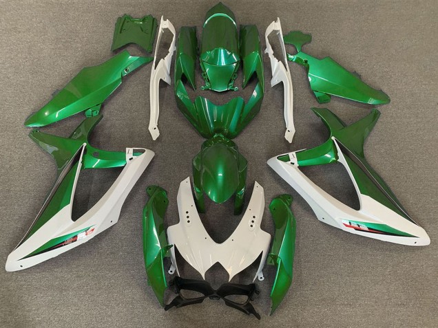 2008-2010 White Green OEM Style Suzuki GSXR 600 / GSXR 750 Motorcycle Fairings Canada