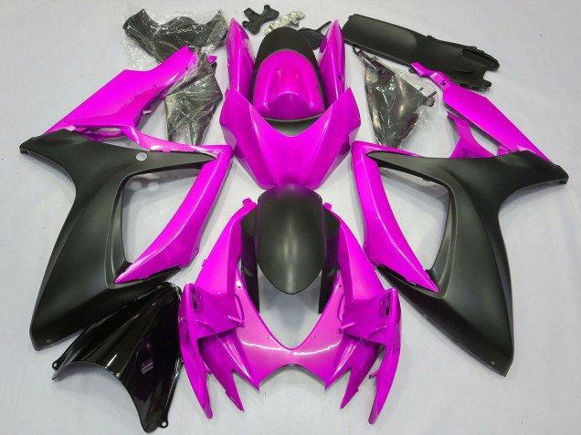 2006-2007 Pink Matte Black Suzuki GSXR 600 / GSXR 750 Motorcycle Fairing Canada