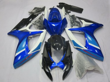 2006-2007 White Blue Glossy Black Suzuki GSXR 600 / GSXR 750 Motorcycle Fairing Canada