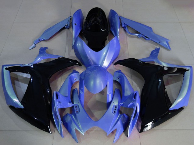 2006-2007 Light Blue Glossy Black Suzuki GSXR 600 / GSXR 750 Motorcycle Fairings Canada