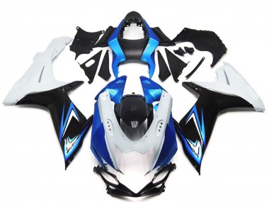 2011-2024 White Light Blue Glossy Black Suzuki GSXR 600 / GSXR 750 Motorcycle Fairings Canada