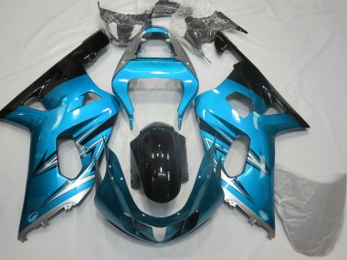 2001-2003 Light Blue Silver Glossy Black Suzuki GSXR 600 / GSXR 750 Motorcycle Fairings Canada