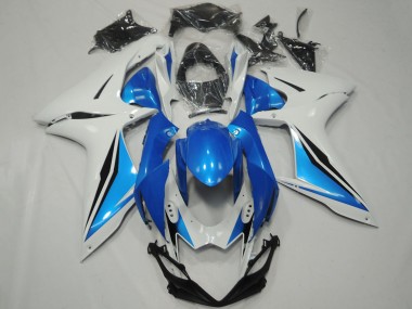 2011-2024 White Light Blue Glossy Black OEM Style Suzuki GSXR 600 / GSXR 750 Motorcycle Fairings Canada