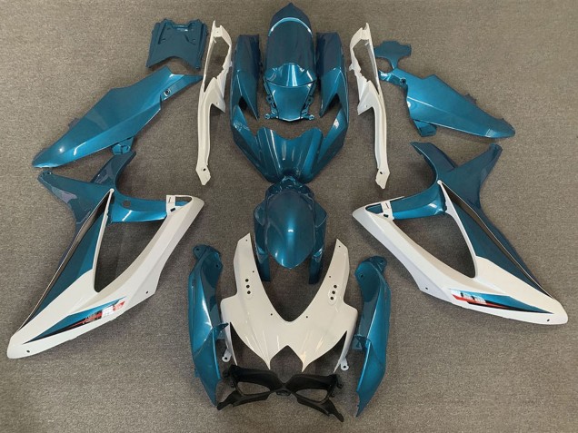 2008-2010 White Light Blue OEM Style Suzuki GSXR 600 / GSXR 750 Motorcycle Fairings Canada