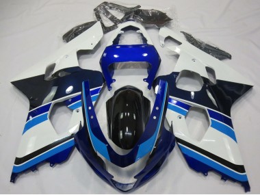 2004-2005 White Blue Glossy Black Suzuki GSXR 600 / GSXR 750 Motorcycle Fairings Canada