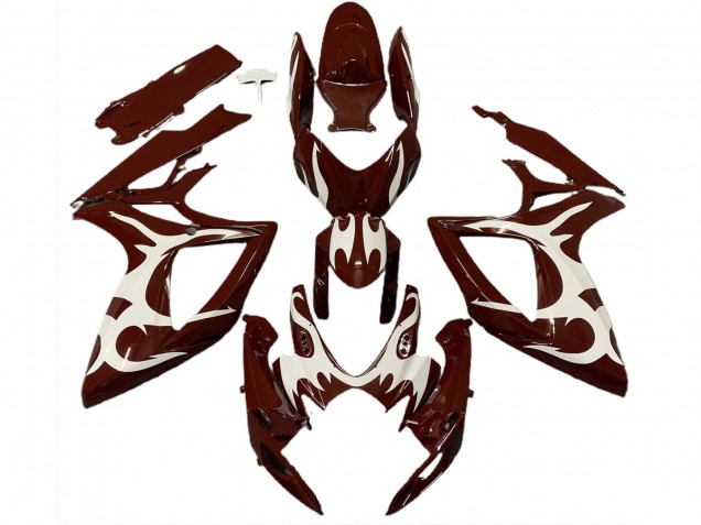 2006-2007 Maroon Red White Suzuki GSXR 600 / GSXR 750 Motorcycle Fairings Canada