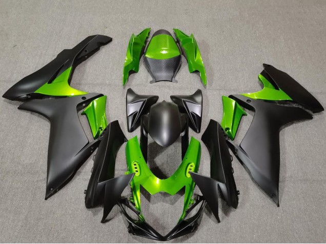 2011-2024 Green Matte Black Suzuki GSXR 600 / GSXR 750 Motorcycle Fairings Canada