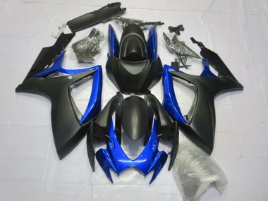 2006-2007 Matte Black Blue Suzuki GSXR 600 / GSXR 750 Motorcycle Fairings Canada