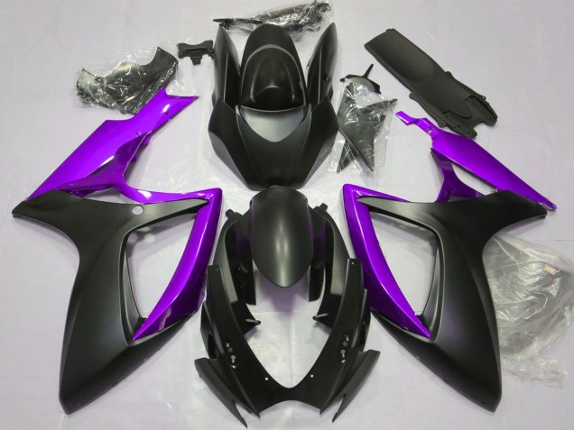2006-2007 Matte Black Purple Suzuki GSXR 600 / GSXR 750 Motorcycle Fairings Canada