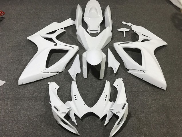2006-2007 White Suzuki GSXR 600 / GSXR 750 Motorcycle Fairings Canada