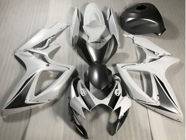 2006-2007 White Grey Matte Black Suzuki GSXR 600 / GSXR 750 Motorcycle Fairings Canada