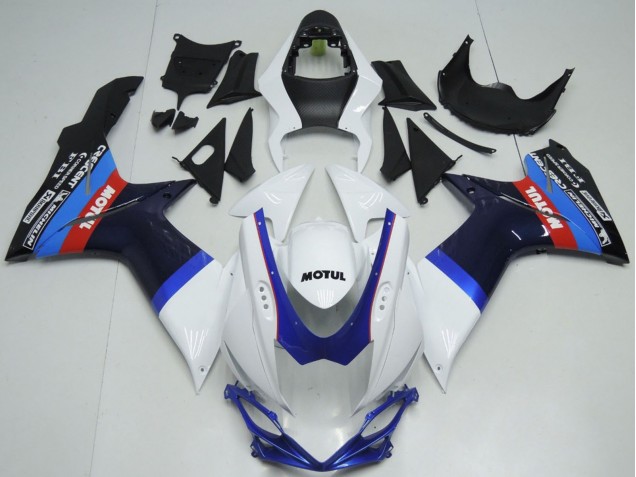 2011-2024 White Blue BlackRed Motul Suzuki GSXR 600 / GSXR 750 Motorcycle Fairings Canada