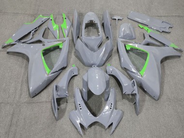 2006-2007 Nardo Grey and Green Trim Suzuki GSXR 600 / GSXR 750 Motorcycle Fairings Canada