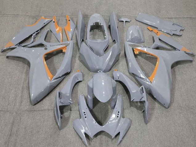 2006-2007 Nardo Grey and Orange Trim Suzuki GSXR 600 / GSXR 750 Motorcycle Fairings Canada