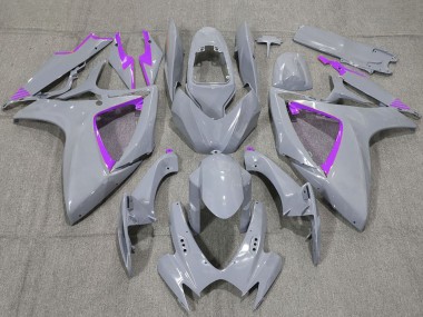 2006-2007 Nardo Grey and Purple Trim Suzuki GSXR 600 / GSXR 750 Motorcycle Fairings Canada