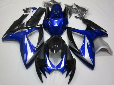 2006-2007 Blue Silver Glossy Black OEM Style Suzuki GSXR 600 / GSXR 750 Motorcycle Fairings Canada