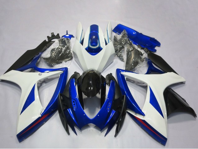 2006-2007 White Blue Glossy Black OEM Style Suzuki GSXR 600 / GSXR 750 Motorcycle Fairing Canada