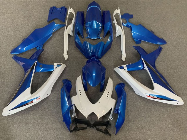 2008-2010 White Blue OEM Style Suzuki GSXR 600 / GSXR 750 Motorcycle Fairings Canada