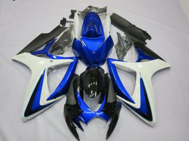 2006-2007 White Blue Glossy Black OEM Style Suzuki GSXR 600 / GSXR 750 Motorcycle Fairings Canada
