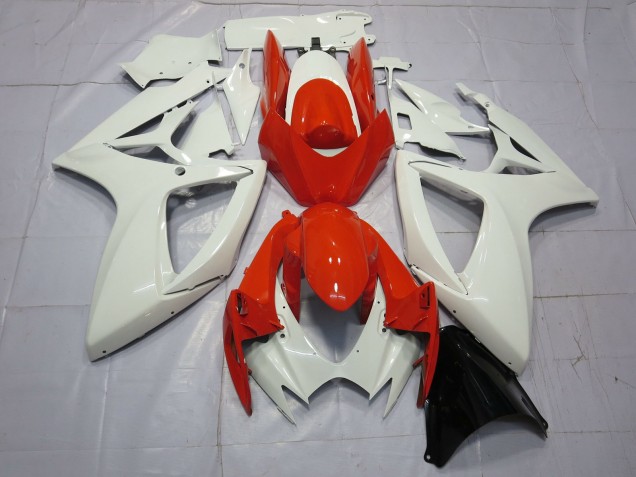 2006-2007 White Red Suzuki GSXR 600 / GSXR 750 Motorcycle Fairings Canada