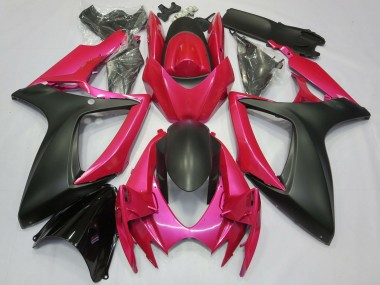 2006-2007 Pink Matte Black Suzuki GSXR 600 / GSXR 750 Motorcycle Fairings Canada