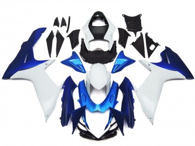 2011-2024 White Blue Suzuki GSXR 600 / GSXR 750 Motorcycle Fairings Canada