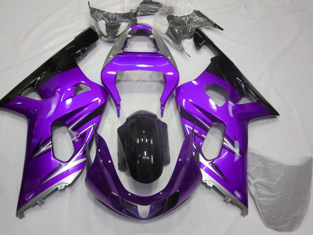 2001-2003 Purple Silver Glossy Black Suzuki GSXR 600 / GSXR 750 Motorcycle Fairings Canada