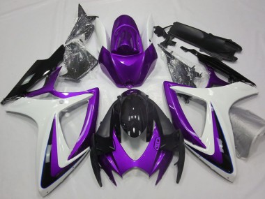 2006-2007 Purple White Glossy Black Suzuki GSXR 600 / GSXR 750 Motorcycle Fairings Canada
