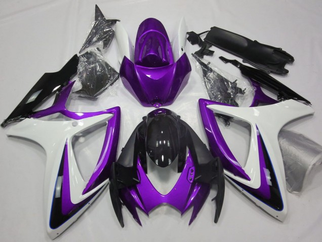 2006-2007 Purple White Glossy Black Suzuki GSXR 600 / GSXR 750 Motorcycle Fairings Canada