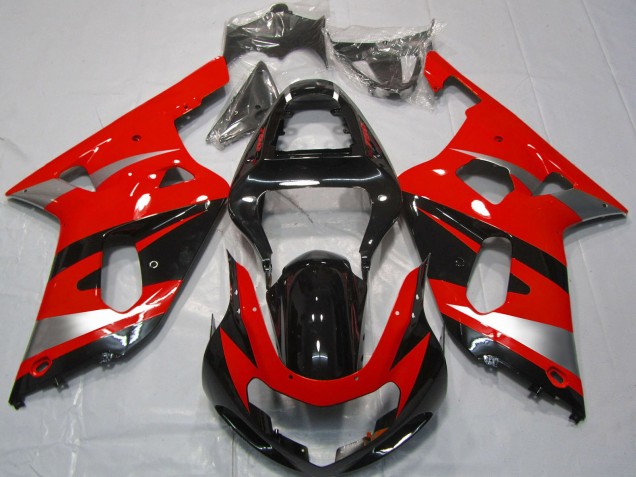 2001-2003 Red Silver Glossy Black OEM Style Suzuki GSXR 600 / GSXR 750 Motorcycle Fairings Canada