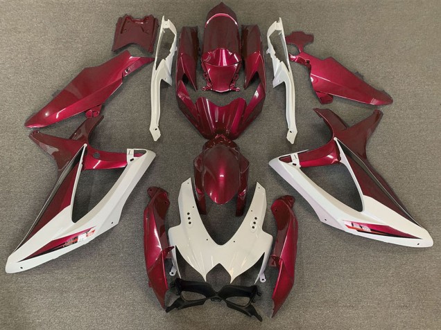 2008-2010 White Red OEM Style Suzuki GSXR 600 / GSXR 750 Motorcycle Fairings Canada