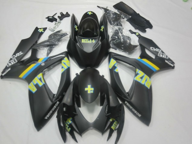 2006-2007 Matte Black Blue Yellow Rizla Suzuki GSXR 600 / GSXR 750 Motorcycle Fairings Canada