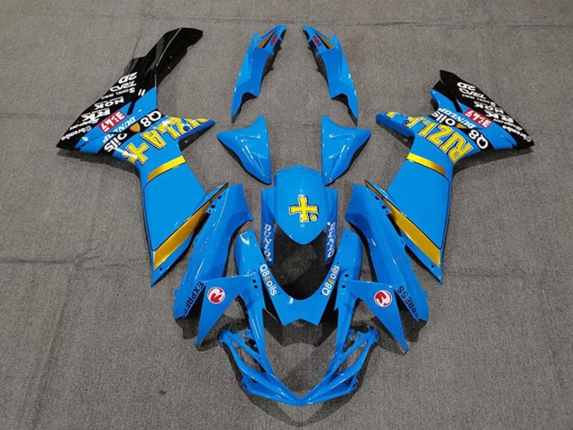 2011-2024 Blue Yellow Gold Black Rizla Suzuki GSXR 600 / GSXR 750 Motorcycle Fairings Canada