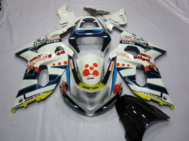 2001-2003 White Blue Red Yellow Spots Suzuki GSXR 600 / GSXR 750 Motorcycle Fairings Canada