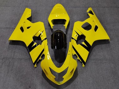 2004-2005 Yellow Glossy Black OEM Style Suzuki GSXR 600 / GSXR 750 Motorcycle Fairings Canada