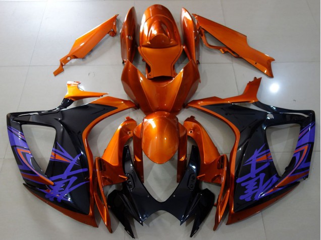 2006-2007 Orange Glossy Black Blue Suzuki GSXR 600 / GSXR 750 Motorcycle Fairings Canada