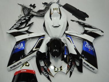 2006-2007 White Blue Glossy Black Viru Suzuki GSXR 600 / GSXR 750 Motorcycle Fairings Canada