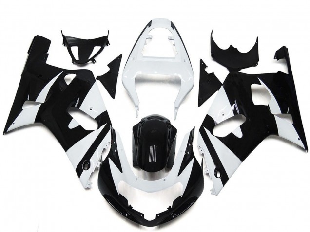 2001-2003 White Glossy Black OEM Style Suzuki GSXR 600 / GSXR 750 Motorcycle Fairings Canada
