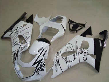 2001-2003 White Black Corona Alstare Suzuki GSXR 600 / GSXR 750 Motorcycle Fairings Canada