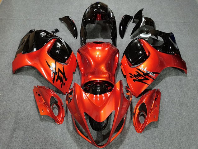 2008-2020 Candy Orange Glossy Black Suzuki GSXR 1300 Motorcycle Fairings Canada