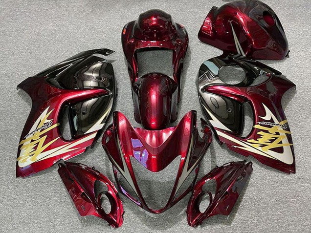 2008-2020 Deep Red Gold Suzuki GSXR 1300 Motorcycle Fairings Canada
