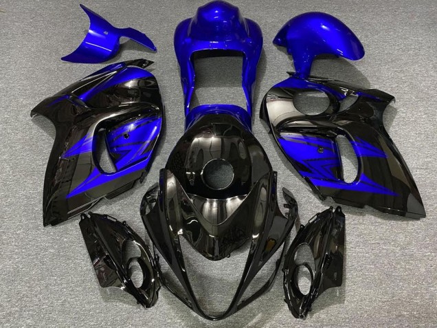 2008-2020 Glossy Black and Deep Blue Suzuki GSXR 1300 Motorcycle Fairings Canada