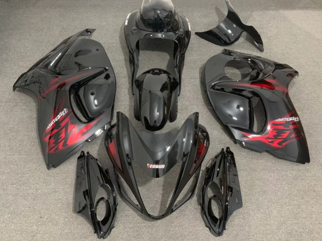 2008-2020 Glossy Black Red Suzuki GSXR 1300 Motorcycle Fairings Canada