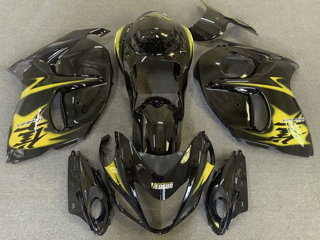 2008-2020 Glossy Black Yellow Suzuki GSXR 1300 Motorcycle Fairings Canada