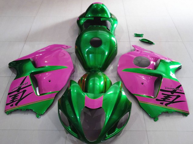 1997-2007 Glossy Green and Pink Suzuki GSXR 1300 Motorcycle Fairings Canada