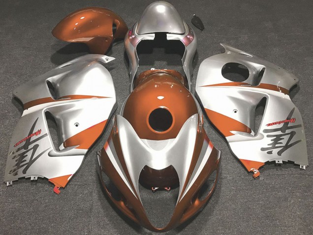 1997-2007 Glossy Orange and Silver Suzuki GSXR 1300 Motorcycle Fairings Canada