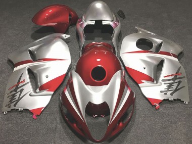 1997-2007 Glossy Red and Silver Suzuki GSXR 1300 Motorcycle Fairings Canada