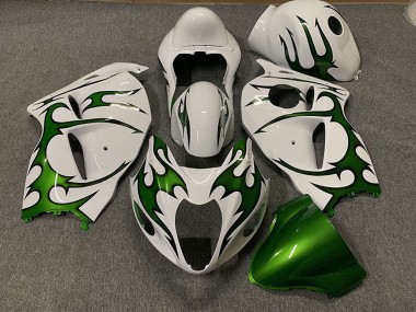 1997-2007 White Green Flame Suzuki GSXR 1300 Motorcycle Fairings Canada
