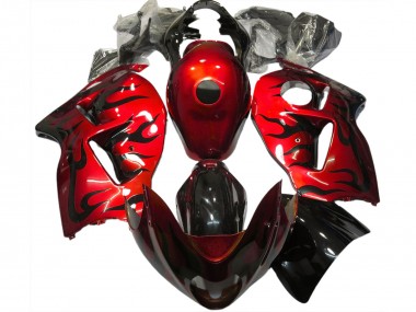 1997-2007 Red Black Flame Suzuki GSXR 1300 Motorcycle Fairings Canada